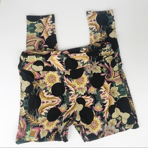 Lularoe Paisley Minnie Mouse Tall & Curvy Leggings - Picture 4 of 6